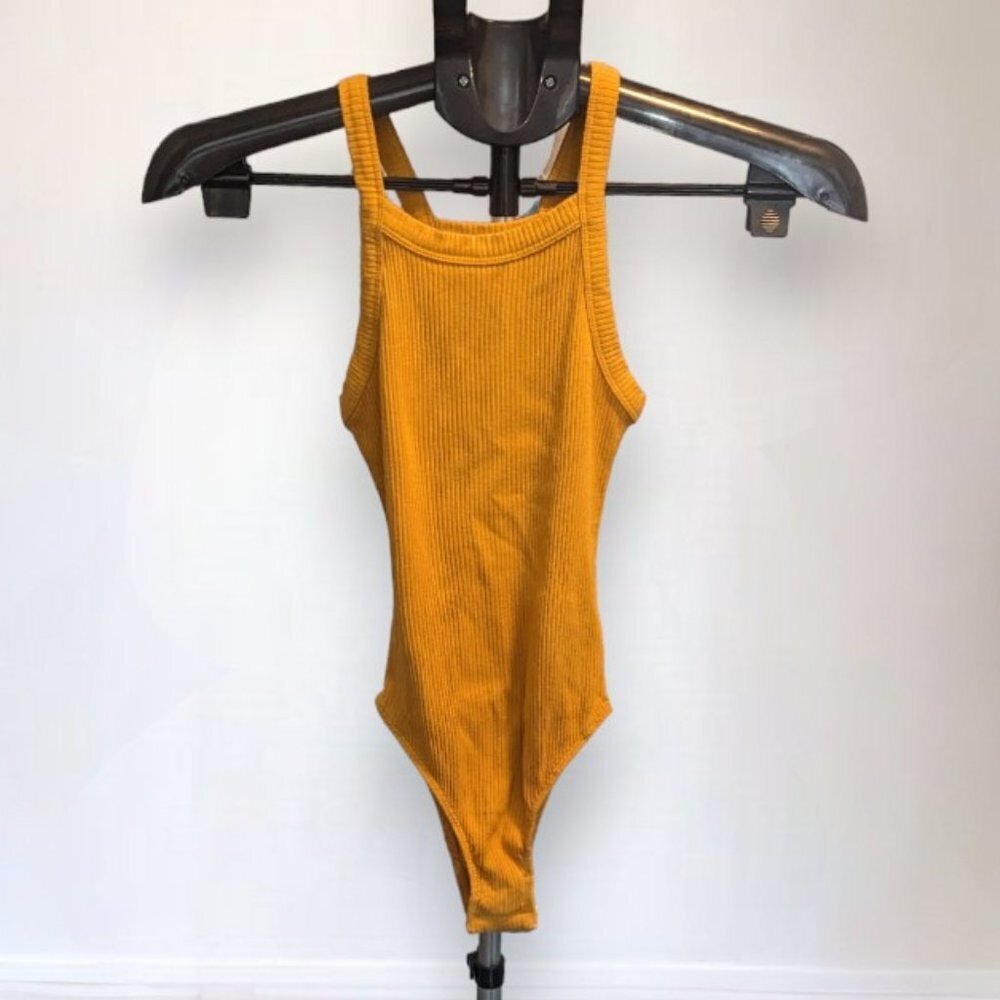 Out From Under for Urban Outfitters Ribbed Racer Back Tank Bodysuit Size XS